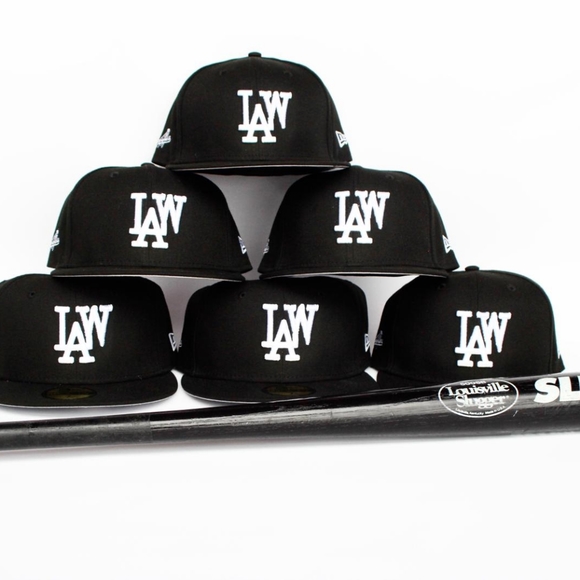 L.A.W Dopeness New Era Logo White 59FIFTY Fitted Hat - Picture 6 of 7